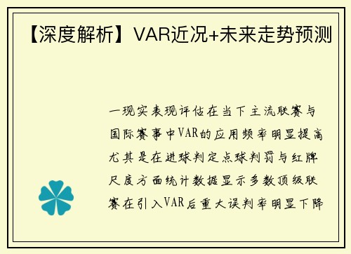 【深度解析】VAR近况+未来走势预测